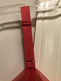 Vintage 1950's GILEAD Red Full Slip Women's 34 Nylon Chiffon & Lace Lingerie