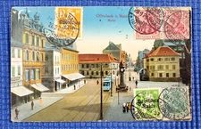 Vintage Offenbach & Main Market Dietesheim Germany Postcard