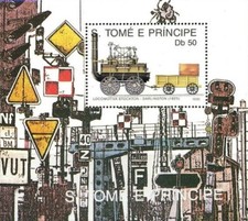 BLOCK / SA TOME E PRINCIPE / MOTIF RAILWAY / 1990