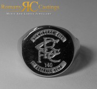 Men's Polished Birmingham Football Club Cast In 925 Sterling Silver Ring 5g Men's Polished Birmingham Football Club Cast In 925 Sterling Silver Ring 5g