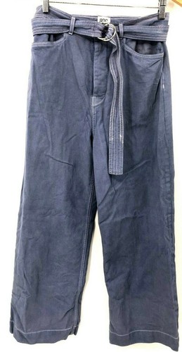 Flood Wide Leg Jeans Retro Button 