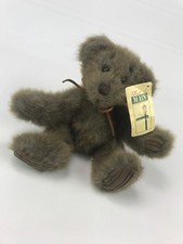 First  Main 1402 Minky Schminky Brown Plush Teddy Bear 8" Tall - with tag B4