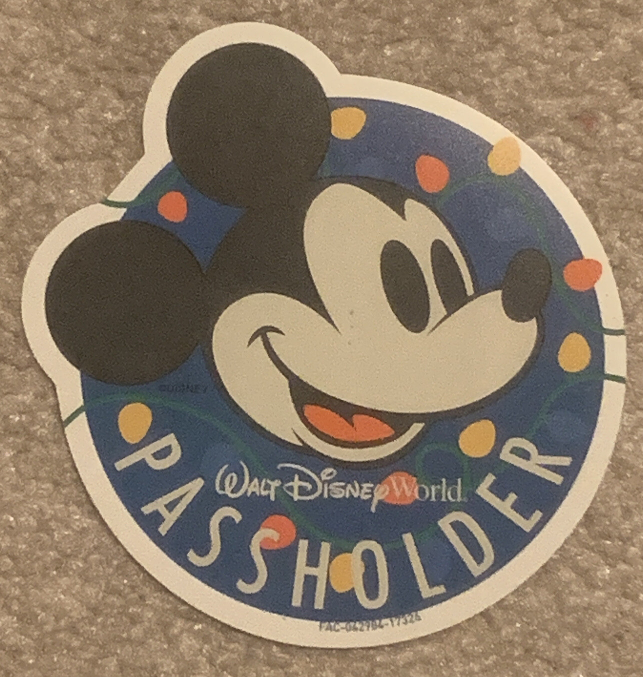WDW Annual Passholder Mickey Mouse Christmas Lights Magnet