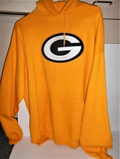 NFL Team Apparel Green Bay Packers Men's Yellow Hooded Sweatshirt XL