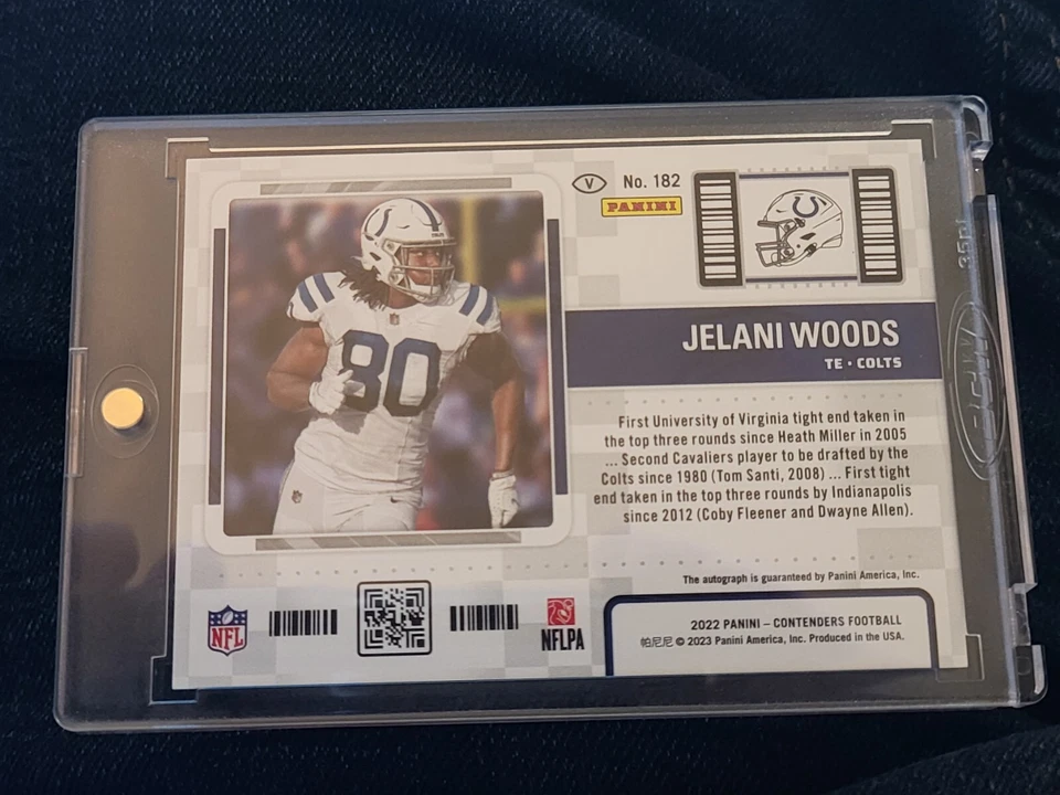 Jelani Woods 2022 Panini Contenders Championship Ticket Horizontal RC /25 - Image 2 of 2