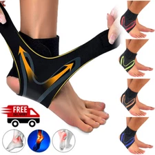 Ankle Sport Foot Wrap Support Brace Compression Tendon Strap Elastic Bandage US