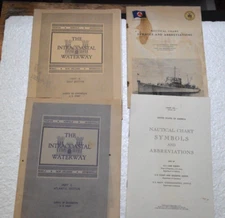 1949 and 1957 Nautical Chart Symbols Abbreviations and Intracoastal Waterway x 2