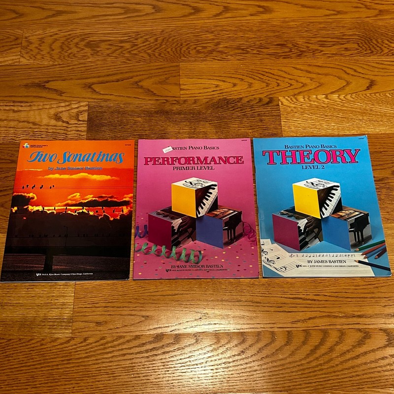 Bastien Piano Basics Theory Level 2 Performance Primer Two Sonatinas Lot Bundle