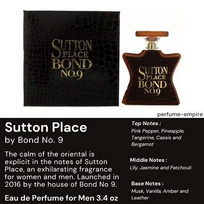 Sutton Place by Bond No. 9 cologne for men EDP 3.3 / 3.4 oz Sutton Place by Bond No. 9 cologne for men EDP 3.3 / 3.4 oz