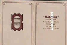 1962 Calendar MARSANG blouse Paris