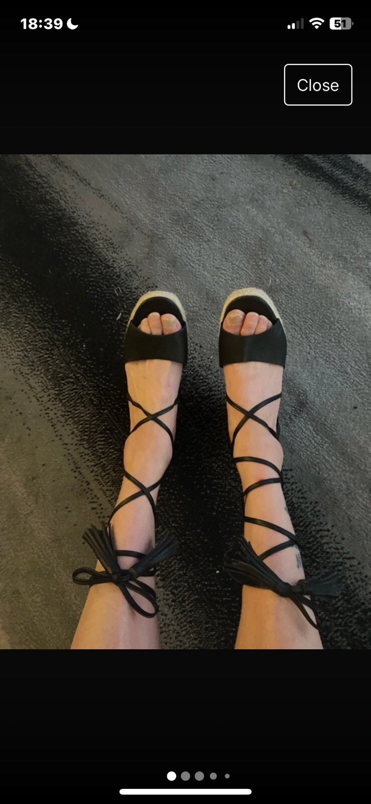 APL Sandali Justfab scarpe Jenala taglia 6 plateau tacco corda