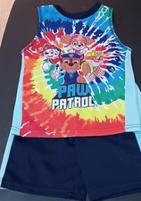 Multi colored paw patrol short set