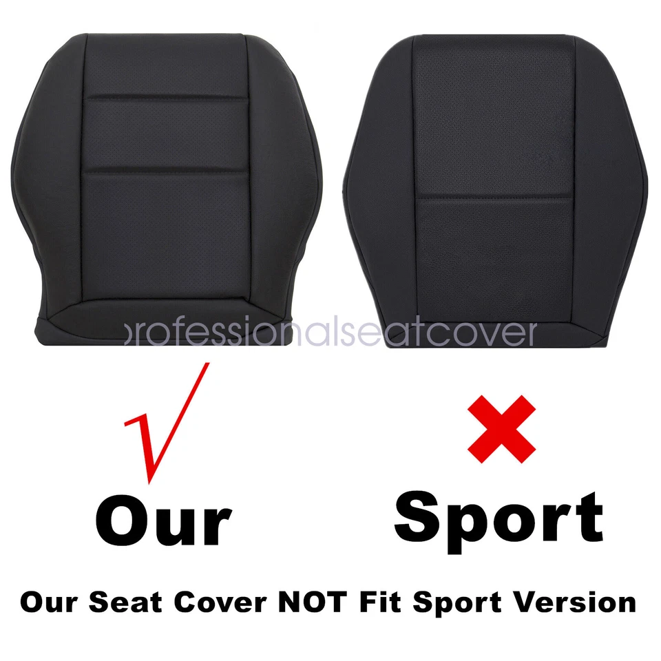 Cubierta de asiento perforada negra para conductor pasajero Mercedes Benz GLK 350 2008-2015 Foto 2 de 2