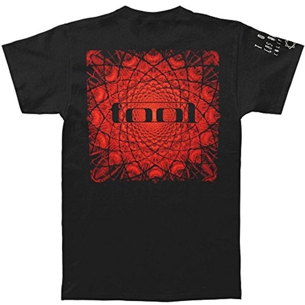 Tool Band Music Song Red Pattern Logo With Back Print Black Mens T