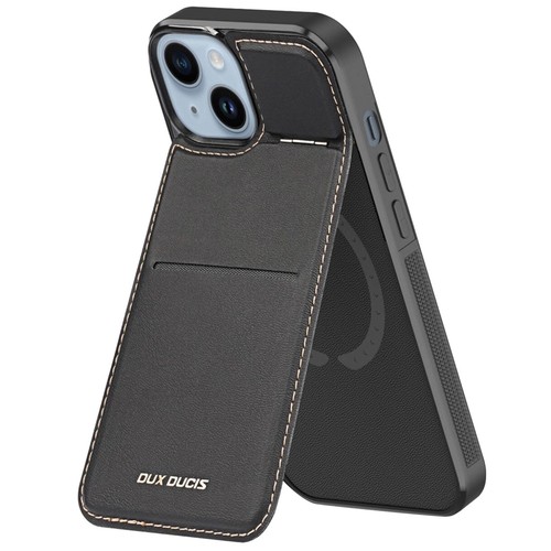 Coque Portefeuille Pour IPhone 17 Pro - Support Intégré, Compatible MagSafe, Blocage RFID, Fentes Cartes, Cuir Noir - DUX DUCIS - 6