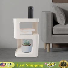 3 Tier Side Table Modern Coffee Table Sofa Bedside Table Storage Organizer White