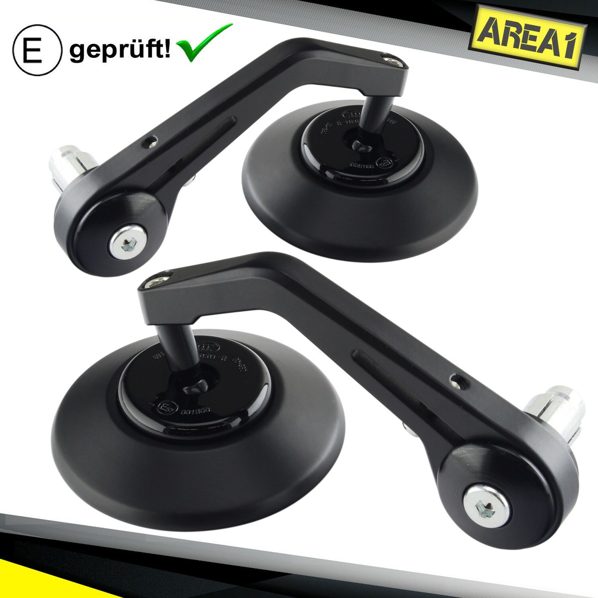 Area1 Specchietto retrovisore per moto CNC compatibile con Gladius SFV 650 / Inazuma 250F / TDR 125 240(V53