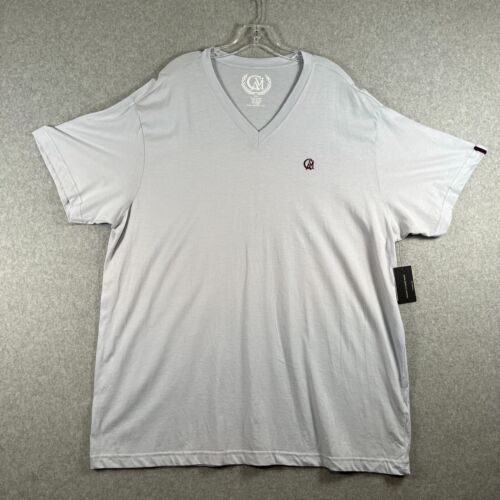Cavi Mens XXXL V Neck Short Sleeve 100% Cotton T-Shirt Sky Blue NWT - Picture 2 of 16