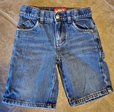 VINTAGE LEVI STRAUSS KIDS CARGO JEANS Medium Blue SIZE 3T TODDLER PRE-OWNED 226