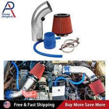 3'' Car Cold Air Intake Filter Induction Pipe Kit Aluminum Power Flow Hose Red