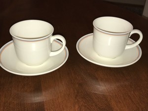 Royal Doulton Hotel Porcelain English Coffee Cup Saucer Set 2 Sets