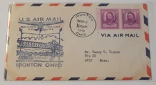 Ironton Ohio airmail pickup route November 12 1940 first flight