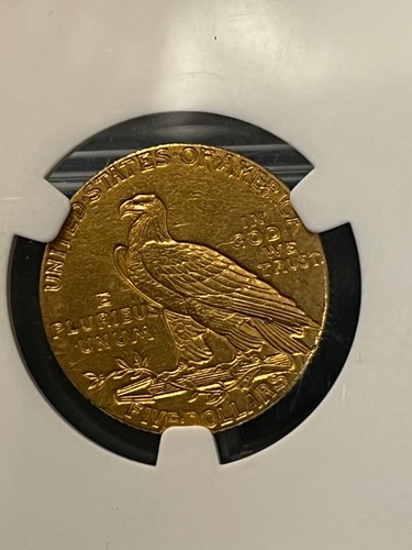 1909-P $5 Indian USA GOLD MONEY NGC AUTHENTIC AU--NEAR BULLION GOLD-&-DISCOUNTED - Picture 15 of 16