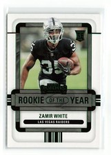 ZAMIR WHITE #roy-zwh RC 2022 PANINI CONTENDERS RAIDERS GREEN