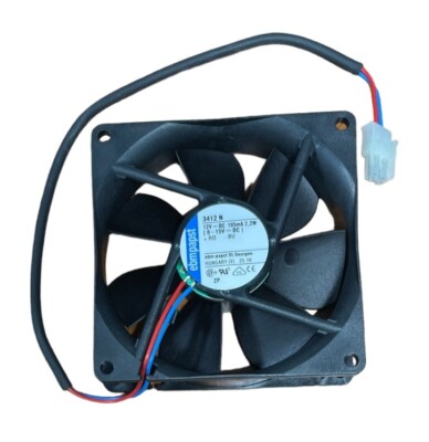 EBM-PAPST 3412 N/2GHHP Fan Square 92x92x25mm, 12V Ball Bearing 49.4CFM