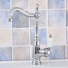 Chrome Bathroom Swivel Spout Single Handle Sink Vessel Faucet Basin Mixer Tap