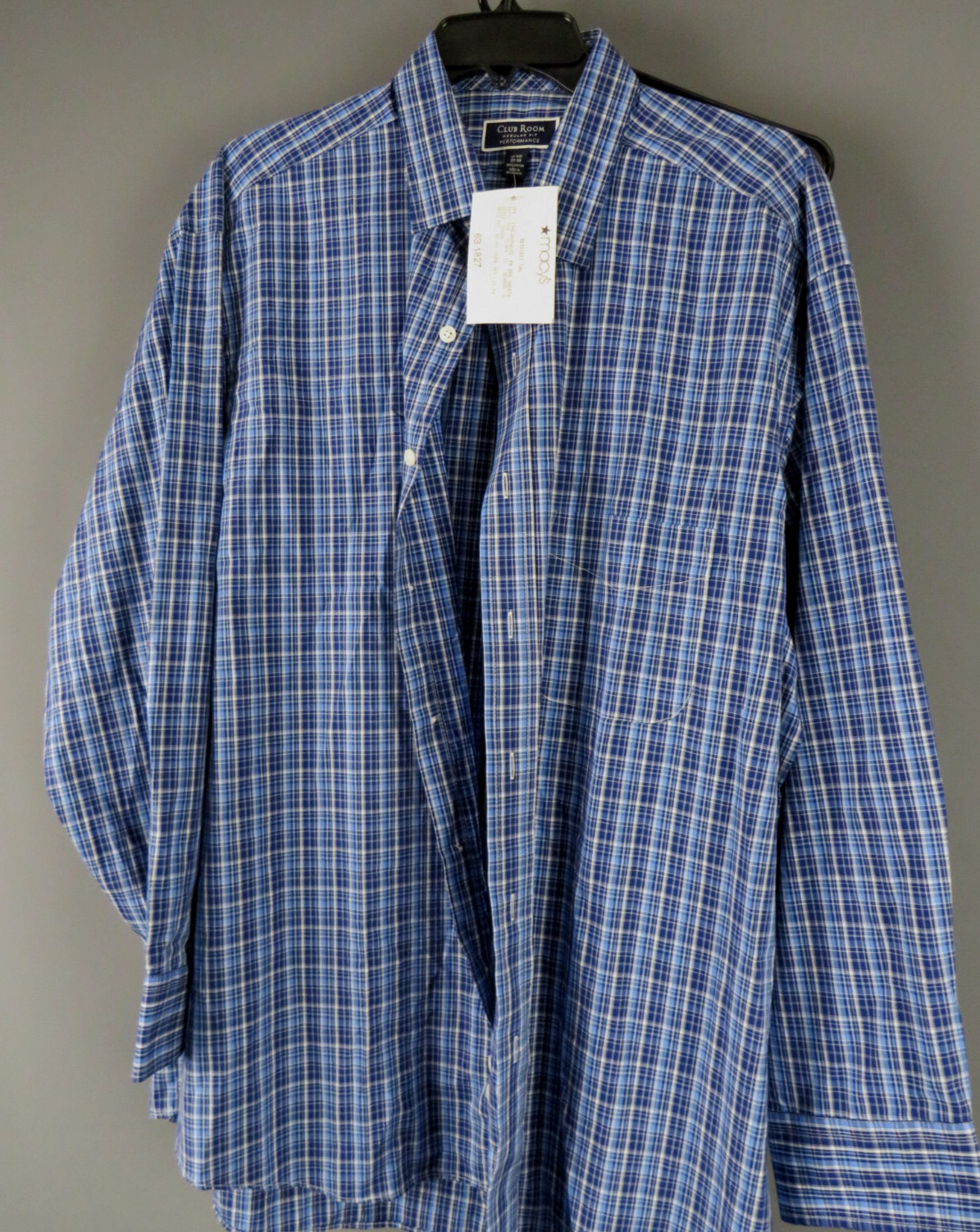 Клубная рубашка из хлопка в мелкую клетку обычного покроя размер 17-175 4690₽