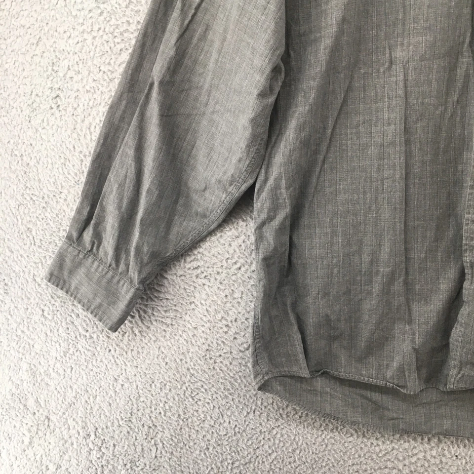 Halogen Button Up Shirt Top Mens Large Gray Dolman Long Sleeve Collared Casual - Image 3 of 4