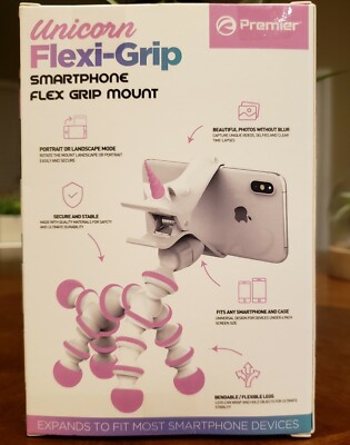 Cell Phone Flex Phone Grip And Stand Premier PFLEX2P Unicorn Multi