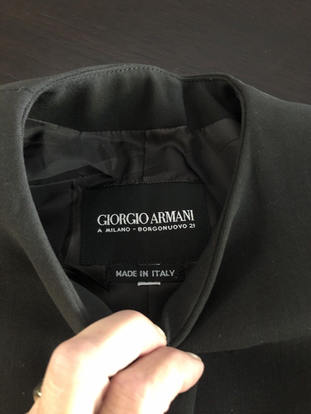 Giorgio Armani Vintage 80s Iconic Grey Black Wool Minimalist Power Skirt Suit 40 Super specjalna cena