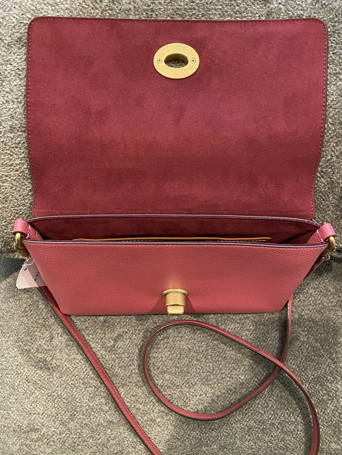 COACH Crossgrain Leather Crosstown Turnlock Crossbody… Gem