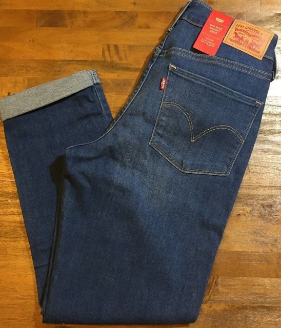 levi's mid rise skinny crop