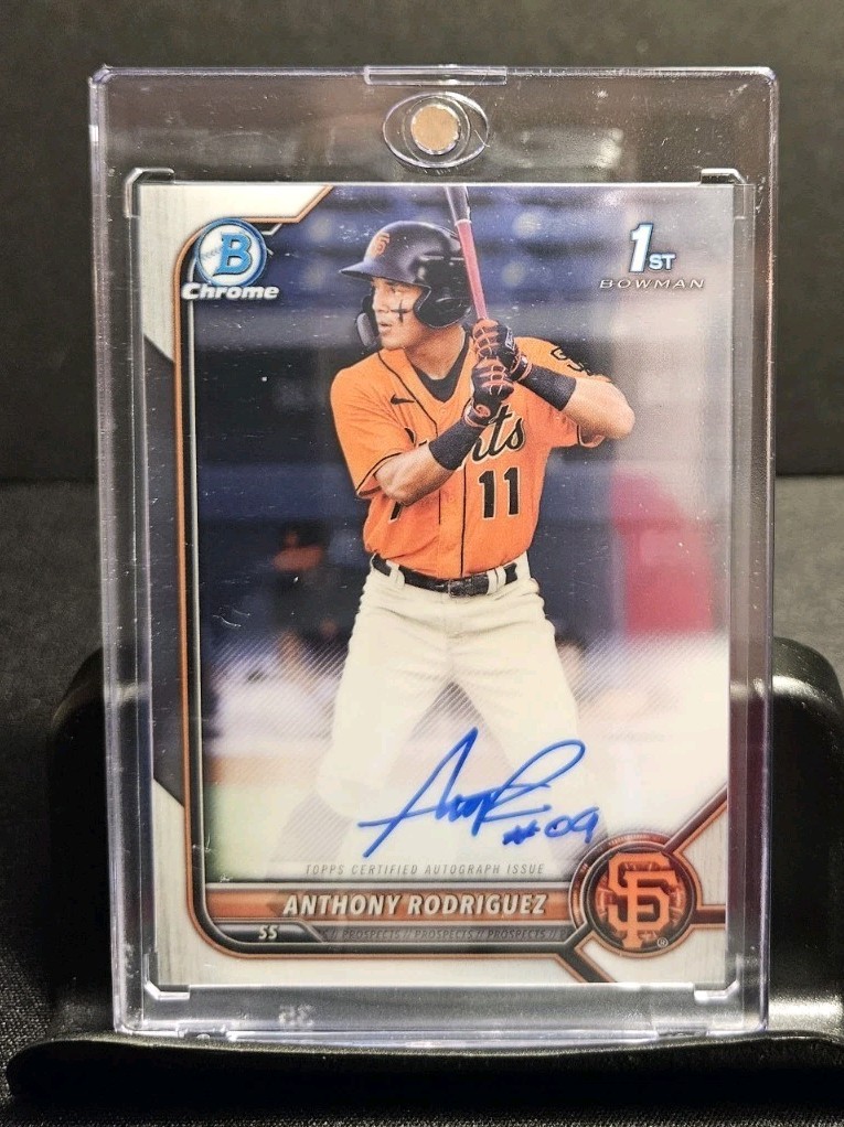 ANTHONY RODRIGUEZ 🔥 2022 1st Bowman Chrome AUTO Original Rookie Card (RC)