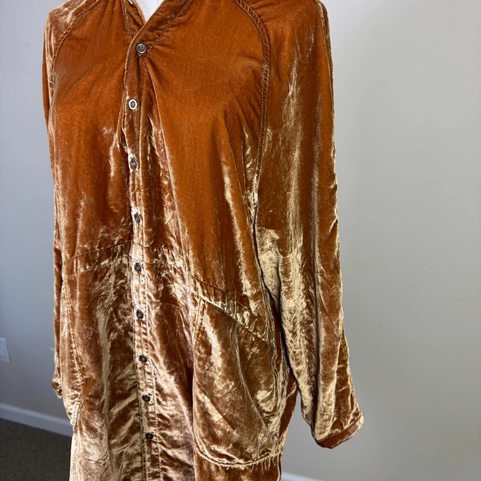 Camisa We The Free Summer Daydream Terciopelo Abotonada US Para Mujer XS Foto 3 de 4