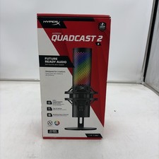 NEW HyperX QuadCast 2 S USB Microphone with RGB Lighting USB-C - Black 9A273A6 