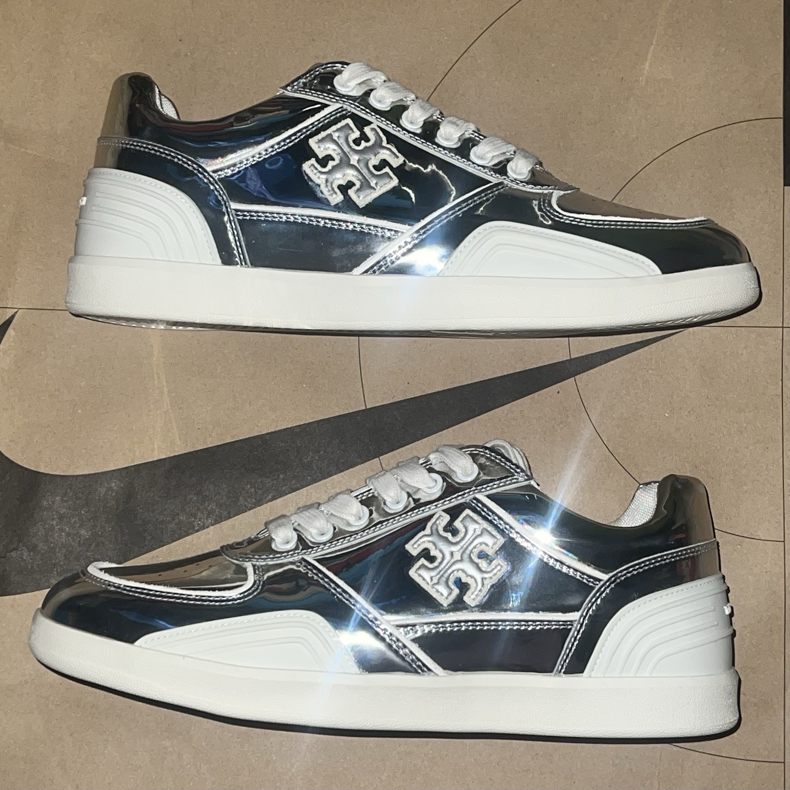 TORY BURCH ARGENTO/OYSTER MUSHROOM 152960-020 SIZE 6.5,8 thumbnail 12