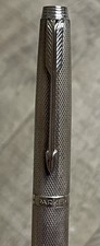 Parker 75 Fountain Pen Silver Plated Place Vendome Grain d”Orge - 18k Fine Nib