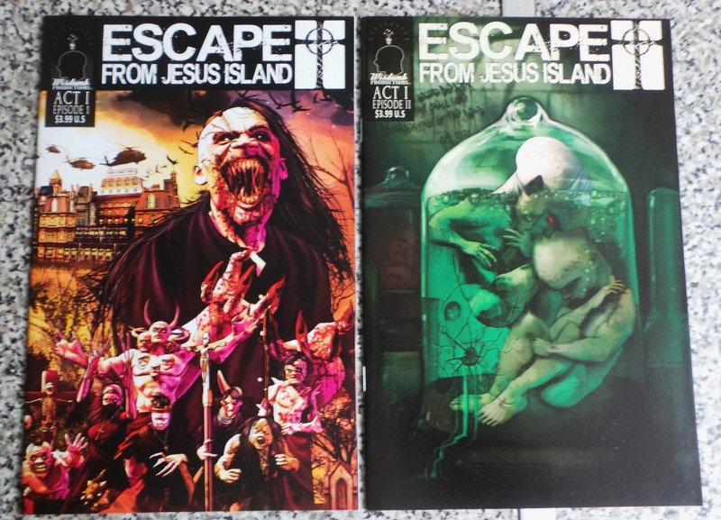 Escape From Jesus island # 1 & 2 Wisedumb Productions 2013 Horror Creepy Eerie