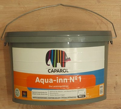 Caparol Aqua-Inn Nr.1 - 5 L - matte Absperrfarbe - bei Nikotin u. Wasserflecken