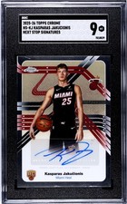 2025-26 Topps Chrome - Next Stop  Kasparas Jakucionis #NS-KJ Refractor SGC 9