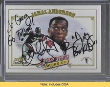 JSA Certified 2001 Fleer Tradition Unsung Heroes Jamal Anderson #332 COA 3c7