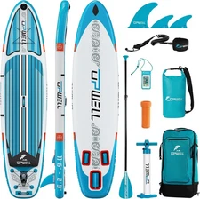 11’2”x33”x6” Inflatable Stand Up Paddle Board with SUP Accessories