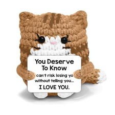 Handmade Crochet Cat Gifts for Her/Him,Girlfriend/Boyfriend – I Love You