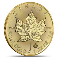 2019 1 oz Canadian Gold Maple Leaf Coin 4524.89 per troy oz