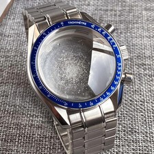 40mm Chronograph Sport Multifunction Quartz Watch Case Fit VK63 VK64 Movement Bl