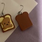 Peanut Butter & Jelly Toast Silver Tone Earrings — photo 5